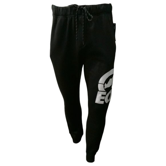 NWT ECKO UNLTD. AUTHENTIC EMBROIDERY MEN'S BLACK PULL ON JOGGER PANTS SIZE M - Picture 1 of 5